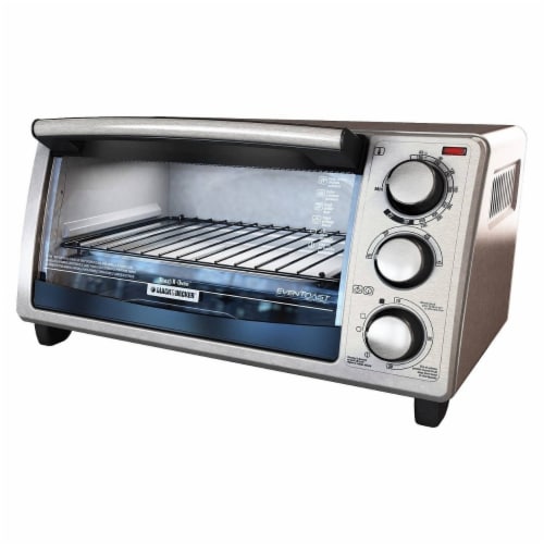 Black+Decker(R) 4-Slice Toaster Oven Silver No Size-New Perspective: back