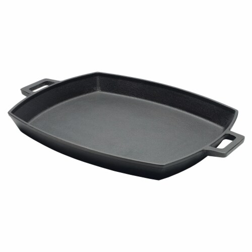 Bayou Classic Cast Iron Square Skillet, Black