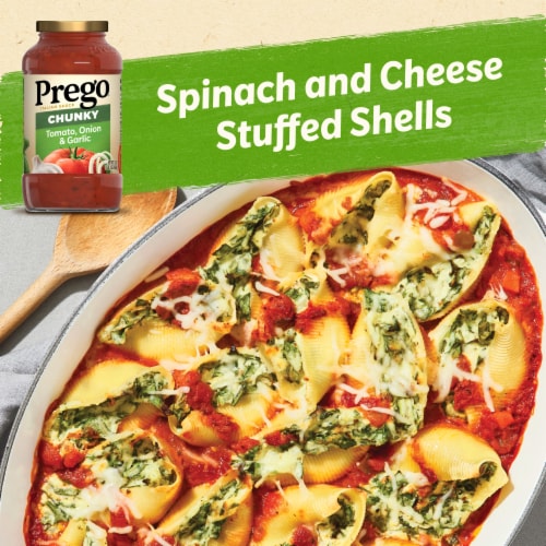 Prego® Chunky Tomato with Garlic and Onion Pasta Sauce Perspective: back