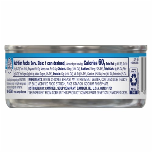 Swanson White Premium Chunk Canned Chicken Breast in Water Perspective: back