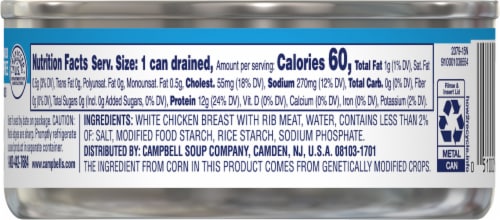 Swanson White Premium Chunk Canned Chicken Breast in Water Perspective: back