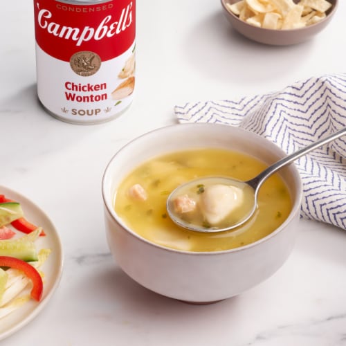 Campbell's® Condensed Chicken Won Ton Soup Perspective: back