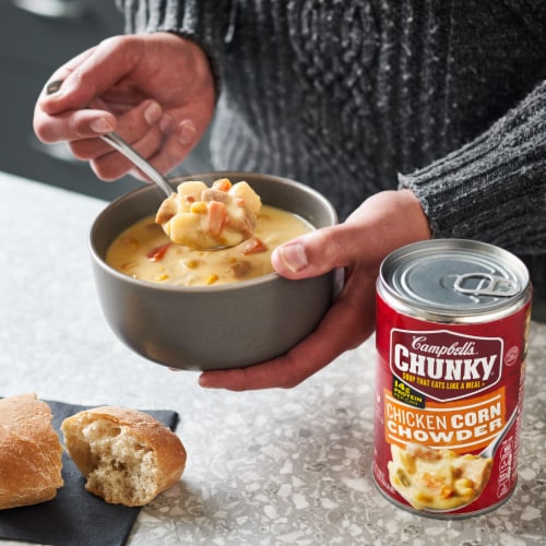 Campbell’s® Chunky Chicken Corn Chowder Soup Perspective: back