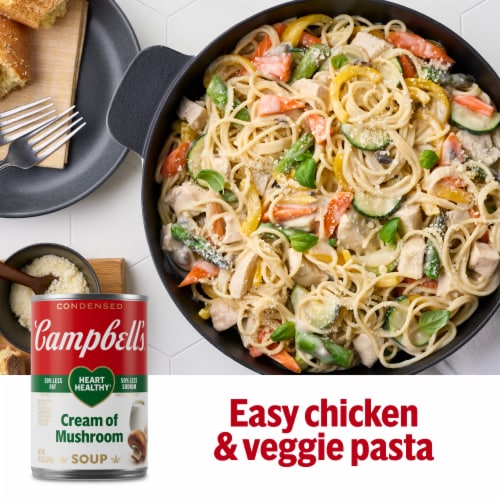 Campbell's® Condensed Healthy Request® Cream of Mushroom Soup Perspective: back