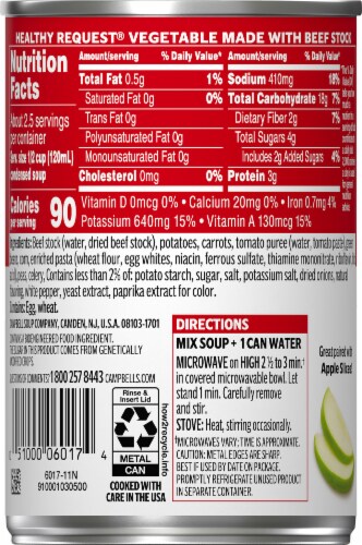 Campbell's® Healthy Request® Vegetable Condensed Soup Perspective: back