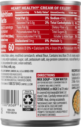 Campbell's® Healthy Request Cream of Celery Condensed Soup Perspective: back