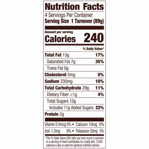 Pepperidge Farm® Raspberry Turnovers, 4-Count 12.5 Oz Box Perspective: back