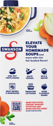 Swanson® Natural Goodness® Lower Sodium Chicken Broth Carton Perspective: back