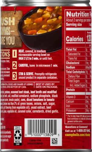 Campbell's Chunky Sirloin Steak with Hearty Vegetables Soup Perspective: back