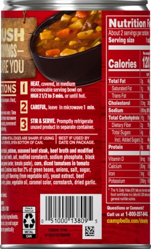 Campbell's® Chunky® Sirloin Steak with Hearty Vegetables Soup Perspective: back