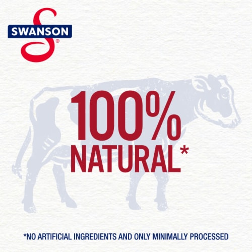Swanson 100% Natural 50% Less Sodium Beef Broth Perspective: back