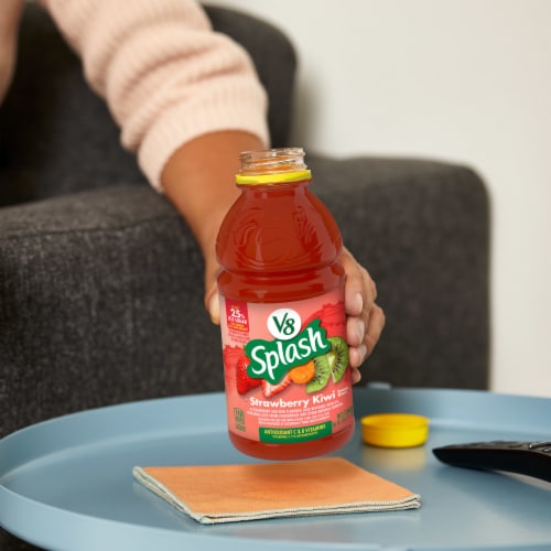 V8 Splash Strawberry Kiwi Flavored Juice Drink Perspective: back