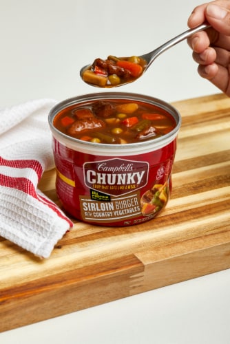 Campbell's® Chunky® Soup Sirloin Burger With Country Vegetables Soup Microwave Bowl Perspective: back
