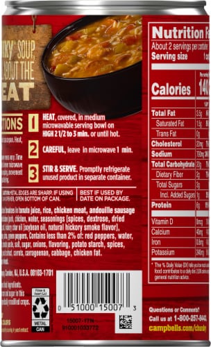 Campbell's® Chunky® Grilled Chicken & Sausage Gumbo Soup Perspective: back