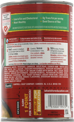Campbell's Chunky Healthy Request Split Pea & Ham Perspective: back