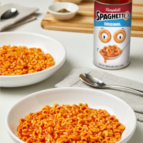 Campbell's® SpaghettiOs Pasta in Tomato and Cheese Sauce Perspective: back