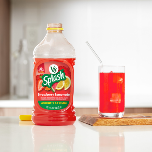 V8 Splash Strawberry Lemonade Juice Perspective: back