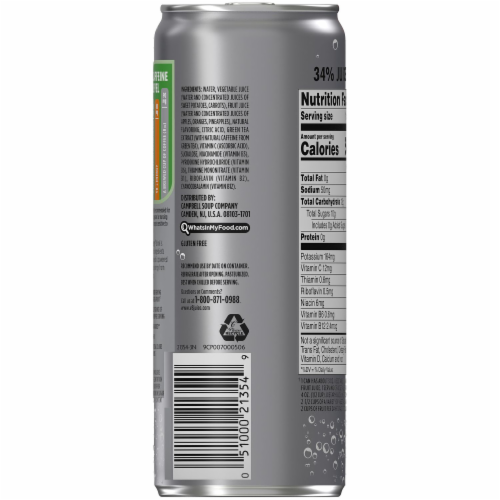 V8 + Energy® Sparkling Orange Pineapple Energy Drink Perspective: back