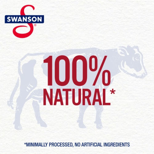 Swanson® 100% Natural Unsalted Beef Stock Carton Perspective: back