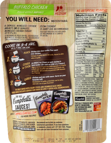 Campbell's Sauces Slow Cooker Buffalo Chicken Perspective: back