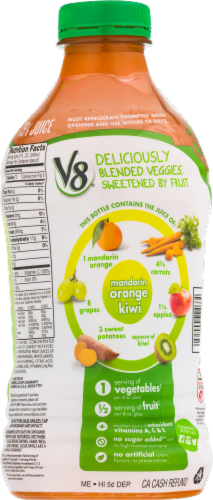V8 Veggie Blends Mandarin Orange Kiwi Perspective: back