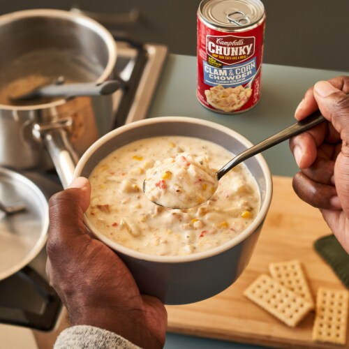 Campbell's® Chunky® Clam and Corn Chowder with Bacon Perspective: back