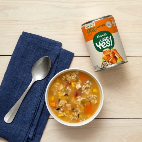 Campbell's® Well Yes!® Roasted Chicken with Rice Soup Perspective: back