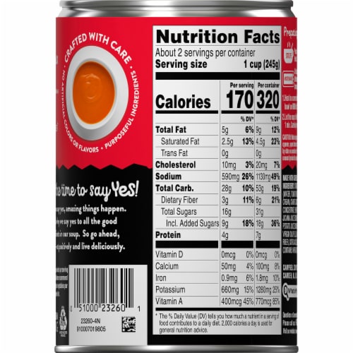 Campbell's Well Yes! Tomato Carrot Bisque Perspective: back