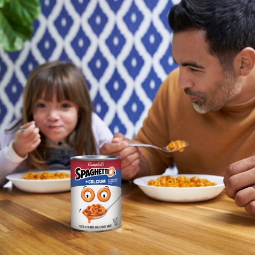 SpaghettiOs Original Canned Pasta Plus Calcium Perspective: back