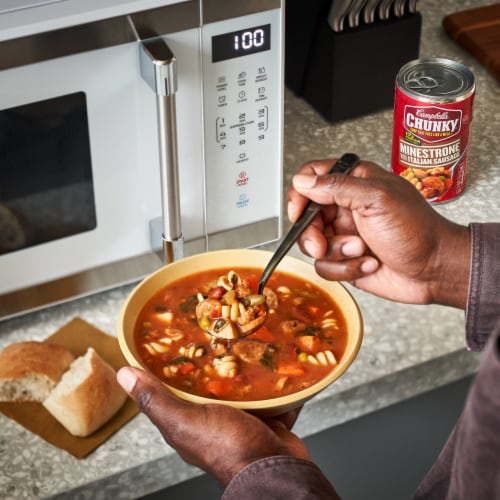 Campbell's® Chunky Minestrone with Italian Sausage Soup Perspective: back
