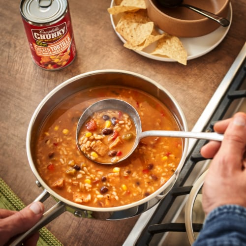 Campbell's® Chunky® Soup Chicken Tortilla Soup with Grilled White Meat Chicken Perspective: back