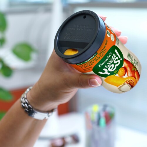 Campbell's® Well Yes!® Sipping Soup Butternut Squash and Sweet Potato Soup Microwavable Cup Perspective: back