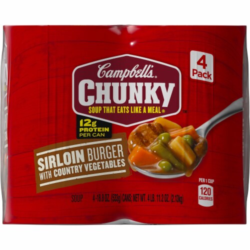 Campbell’s® Chunky® Soup Sirloin Burger With Country Vegetable Beef Soup Perspective: back