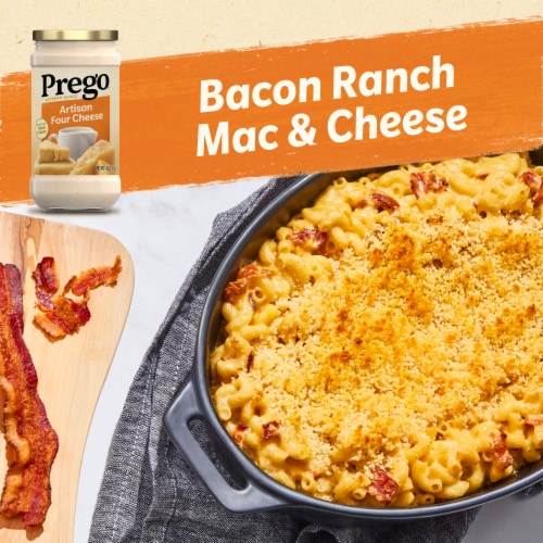 Prego Four Cheese Alfredo Pasta Sauce Perspective: back