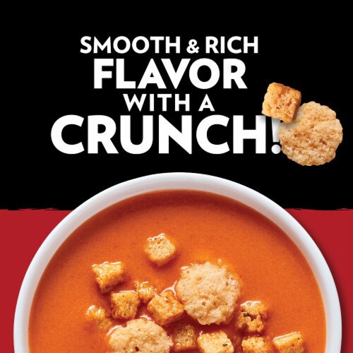 Campbell's Slow Kettle Style Creamy Tomato Soup With A Crunch Microwavable Cup Perspective: back