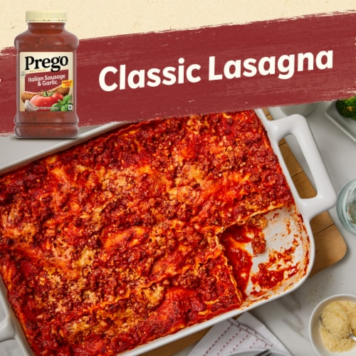 Prego® Italian Sausage & Garlic Meat Sauce Perspective: back