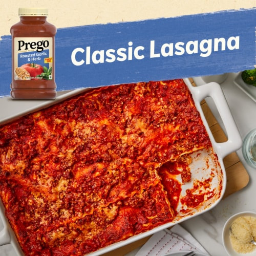 Prego® Roasted Garlic & Herbs Pasta Sauce Perspective: back