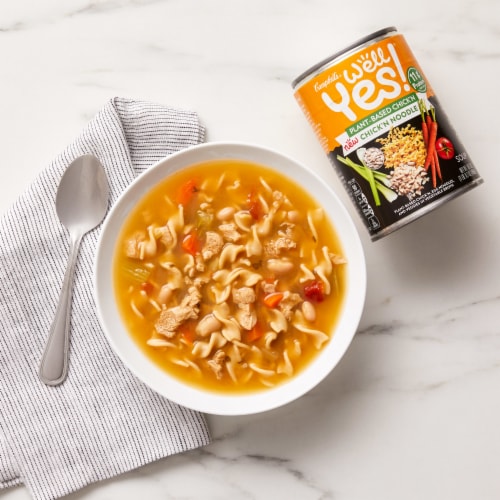 Campbell's Well Yes!® Plant Based Chick'N Noodle Soup Perspective: back