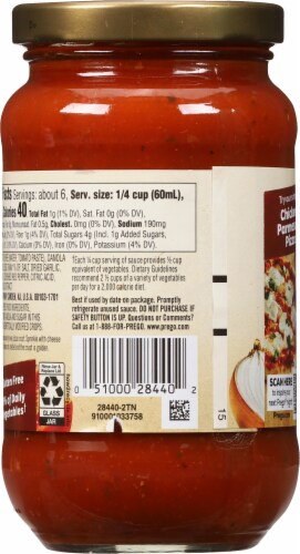 Prego® Bold & Spicy Pizza Sauce Perspective: back