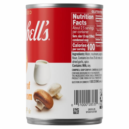 Campbell's® Condensed Gluten Free Cream of Mushroom Soup Perspective: back