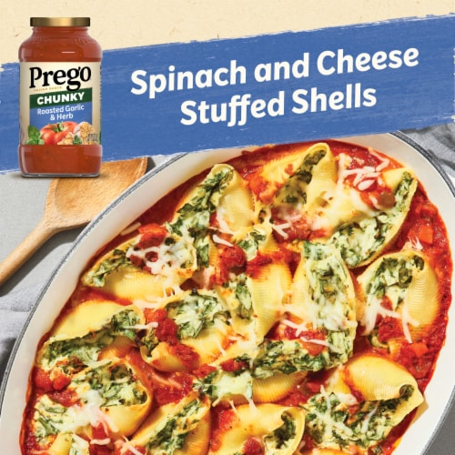 Prego® Chunky Roasted Garlic & Herb Pasta Sauce Perspective: back