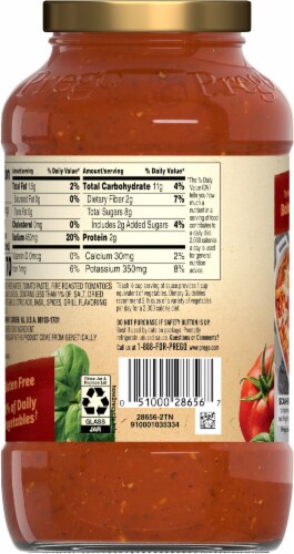 Prego Fire Roasted Tomato Pasta Sauce Perspective: back