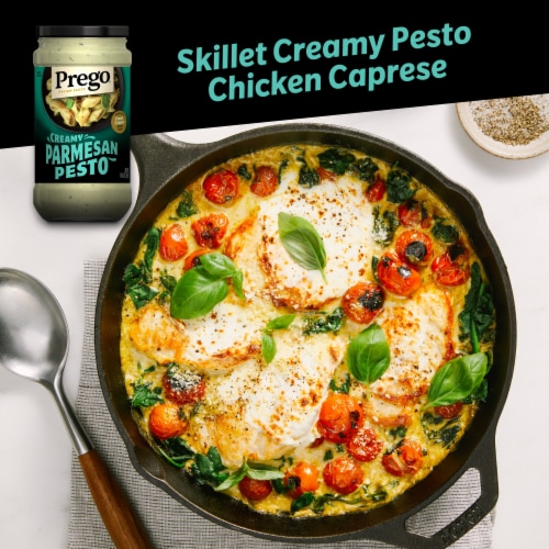 Prego Creamy Parmesan Pesto Pasta Sauce Perspective: back