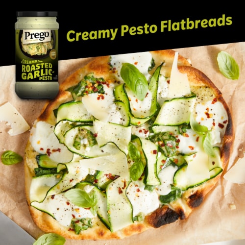 Prego Creamy Roasted Garlic Pesto Pasta Sauce Perspective: back