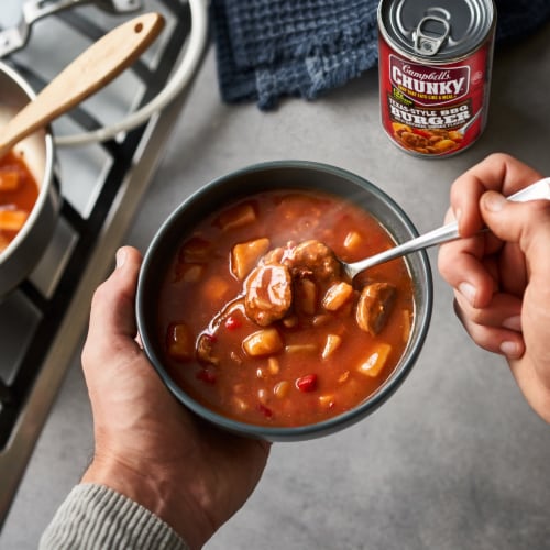 Campbell's® Chunky® Soup Texas-Style BBQ Burger with Natural Smoke Flavor Perspective: back