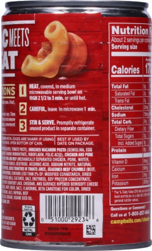Campbell's® Chunky® Chili Dog Mac Soup Can Perspective: back