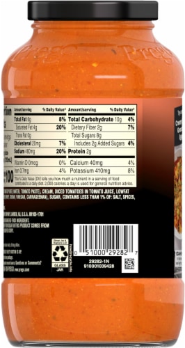 Prego® Creamy Tomato Ricotta Pasta Sauce Perspective: back