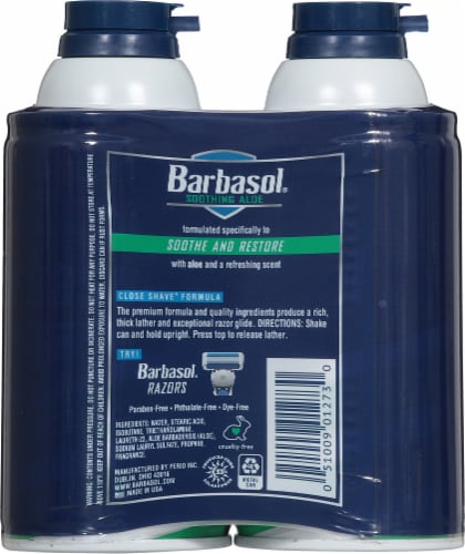 Barbasol® Shaving Cream Soothing Aloe Twin Pack Perspective: back