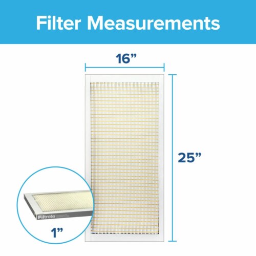 3M Filtrete™ Dust Reduction 300 High Air Flow Filter 300 MPR, 16 in x 25 in x 1 in, 1/Pack Perspective: back