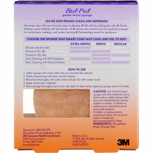 Buf-Puf Facial Sponge, Gentle Perspective: back